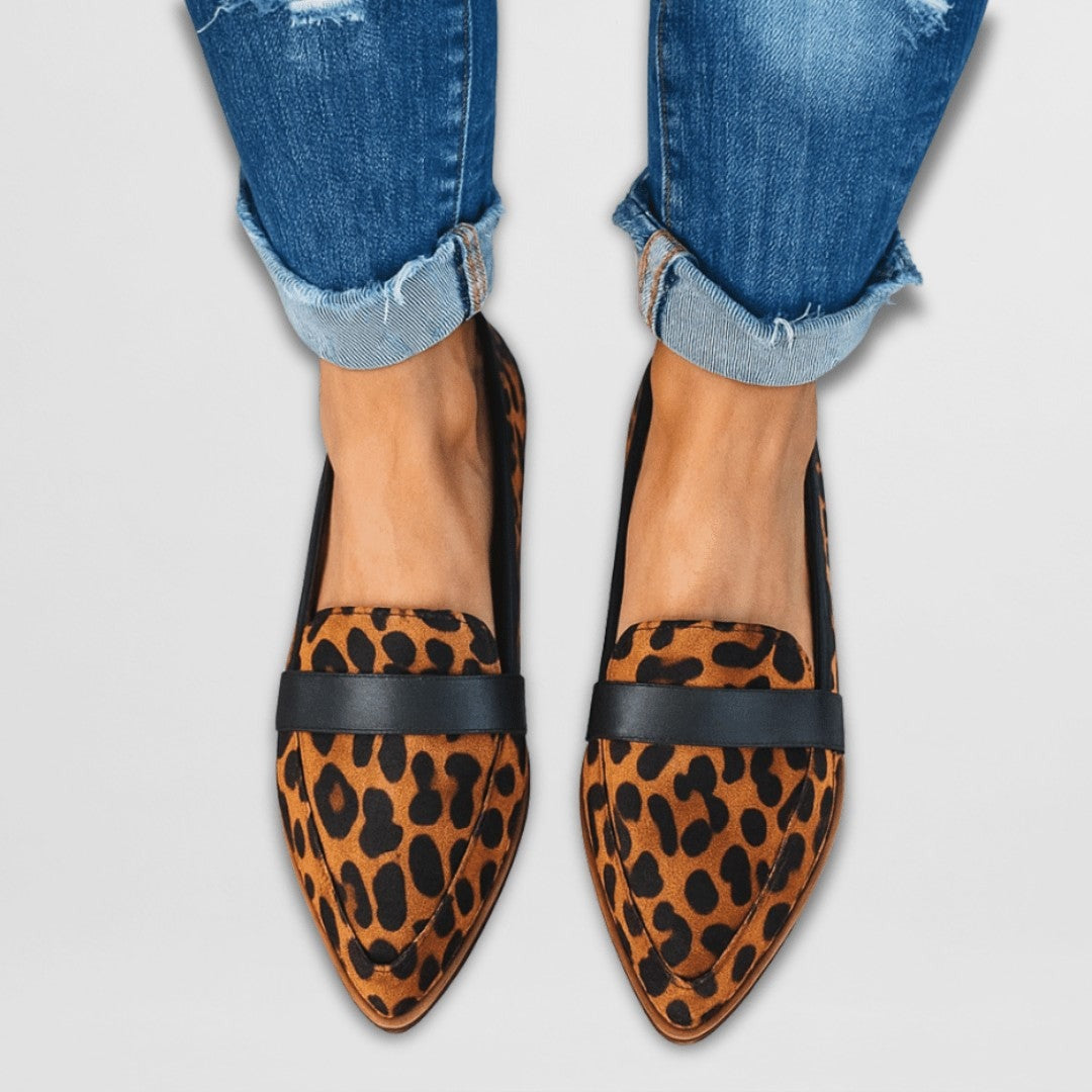 Clara soft suede loafers - Leopard