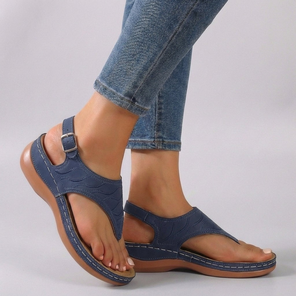 Della strappy thong sandals - Blue