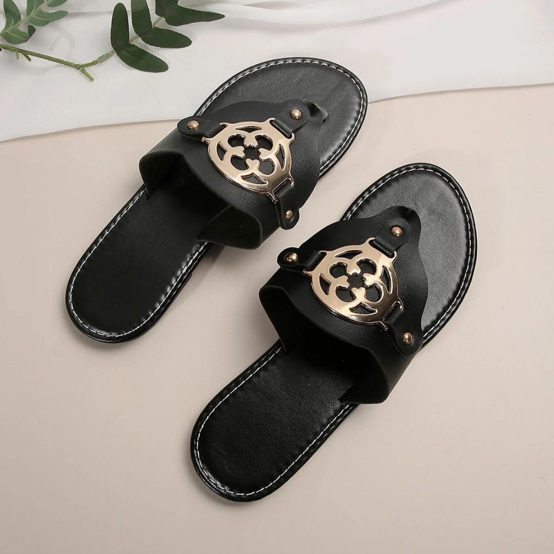 Hollis summer slide sandals - Black