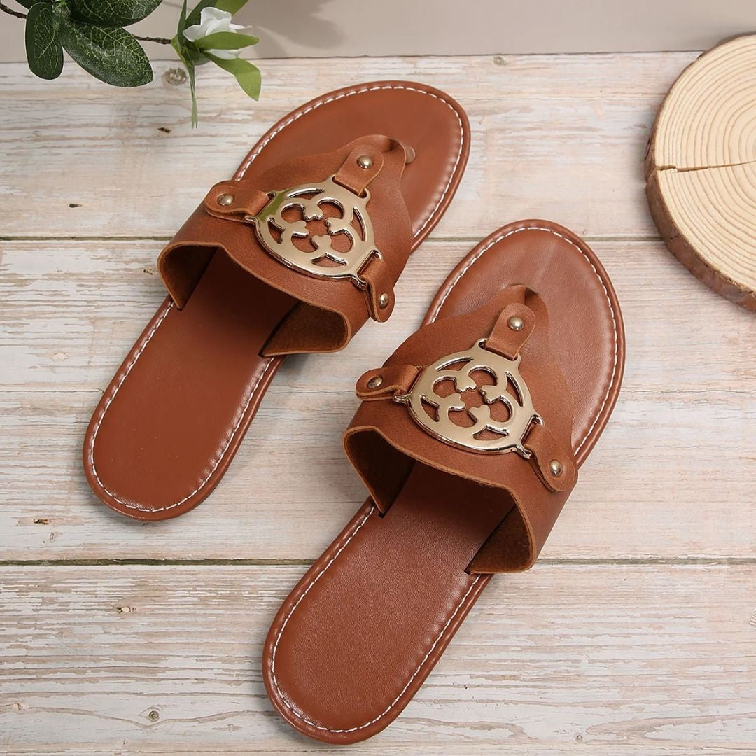 Hollis summer slide sandals - Brown