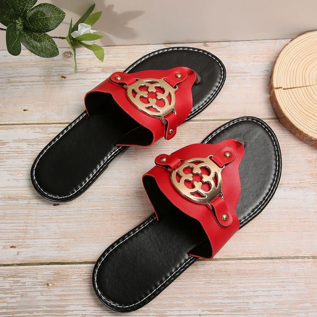 Hollis summer slide sandals - Red