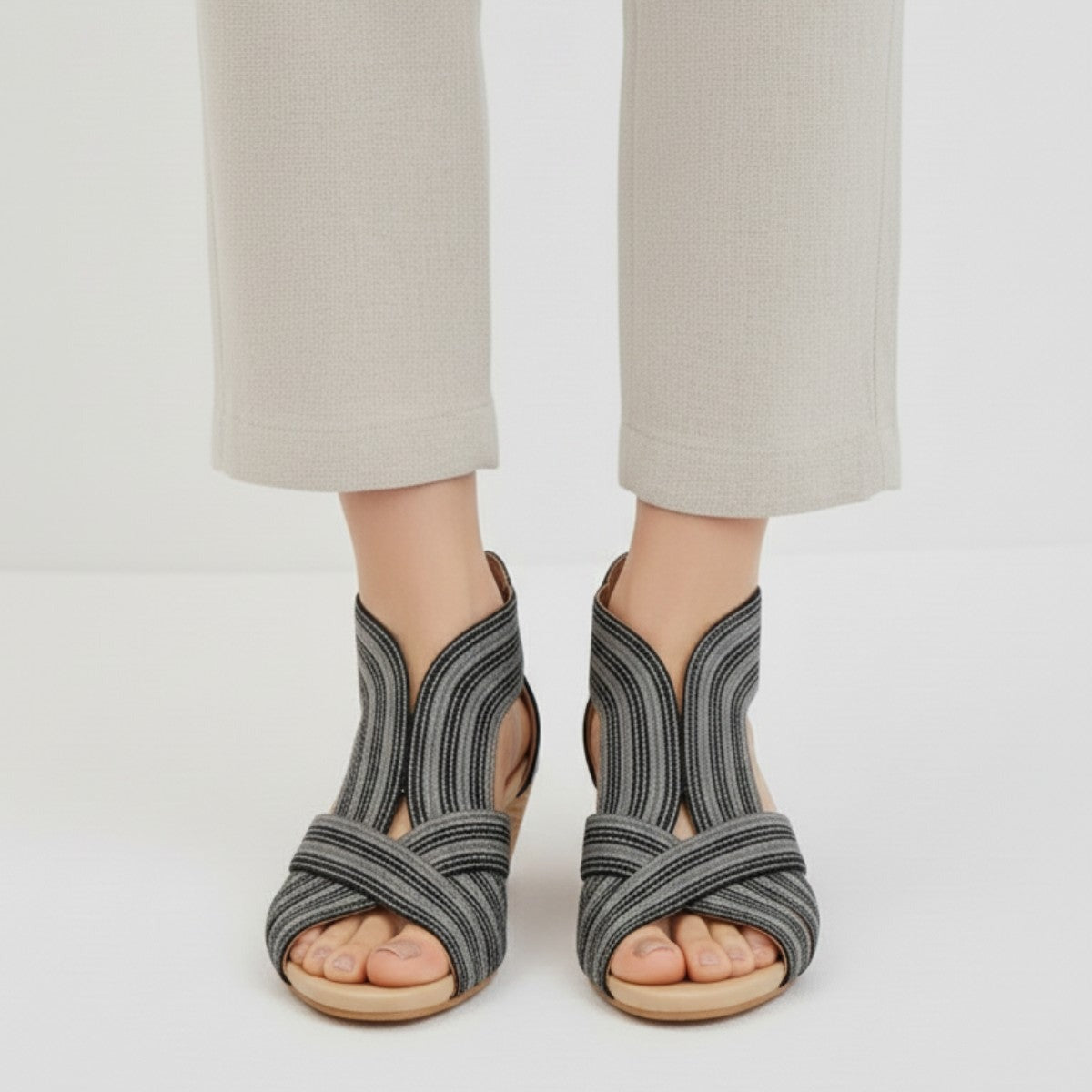 Inez woven wedge sandals - Black