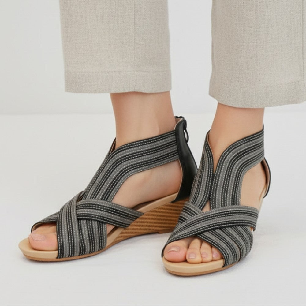 Inez woven wedge sandals - Black