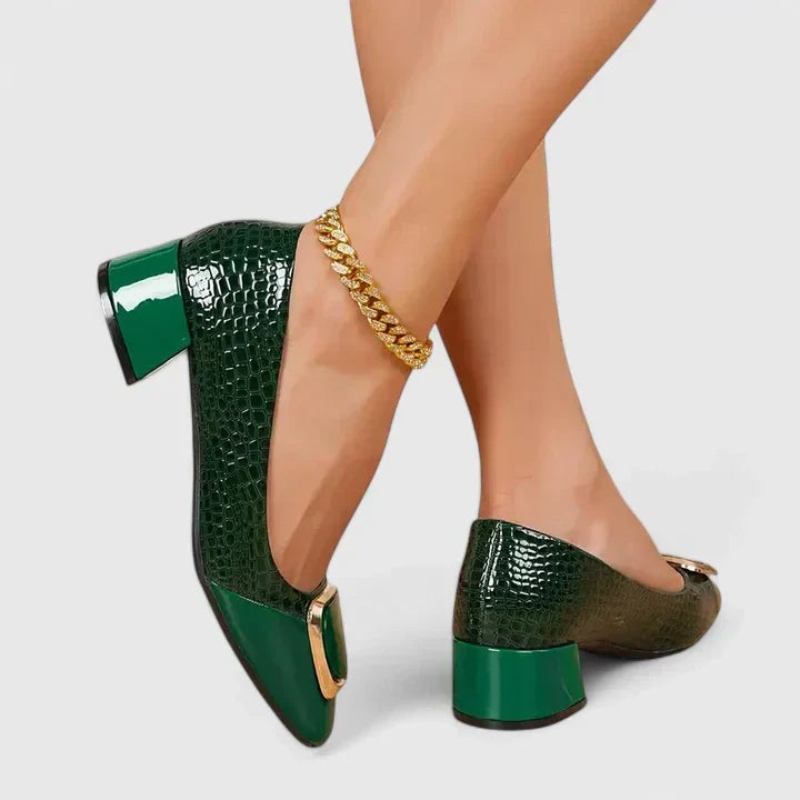 Noor heeled loafers - Green