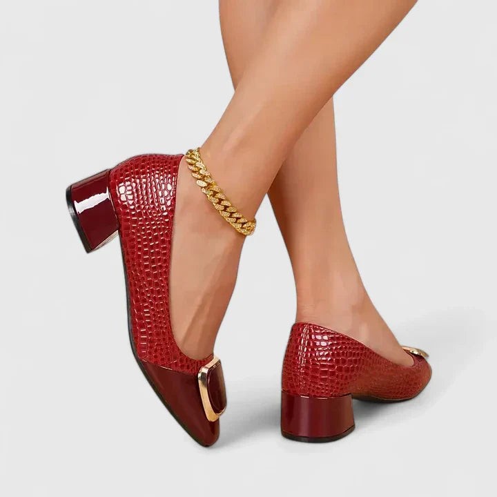Noor heeled loafers - Red