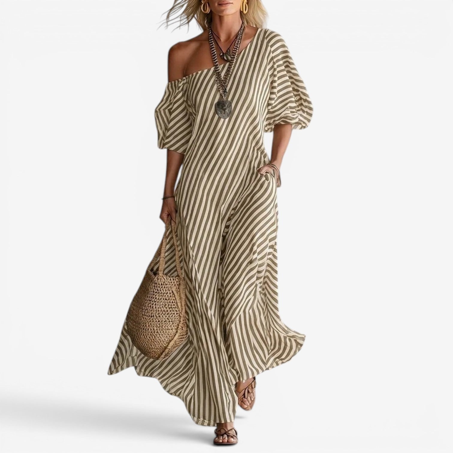 Ophelia maxi dress - Beige