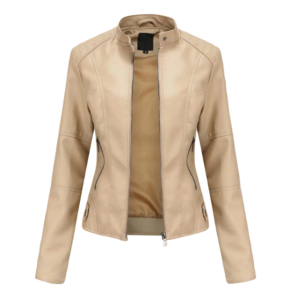 Rowena moto jacket - Beige