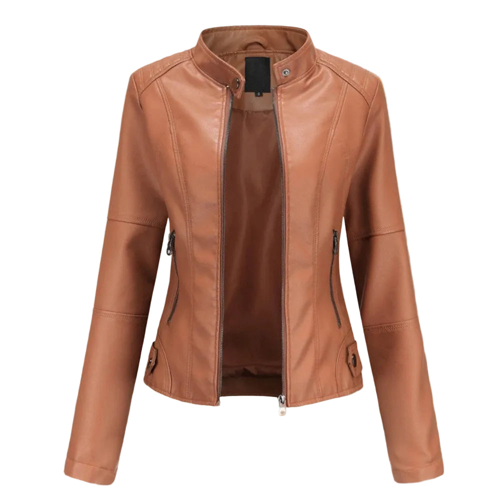 Rowena moto jacket - Light Brown