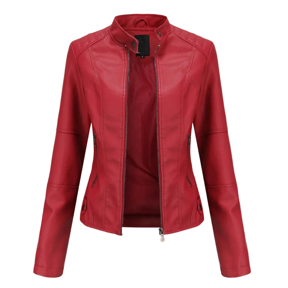 Rowena moto jacket - Red