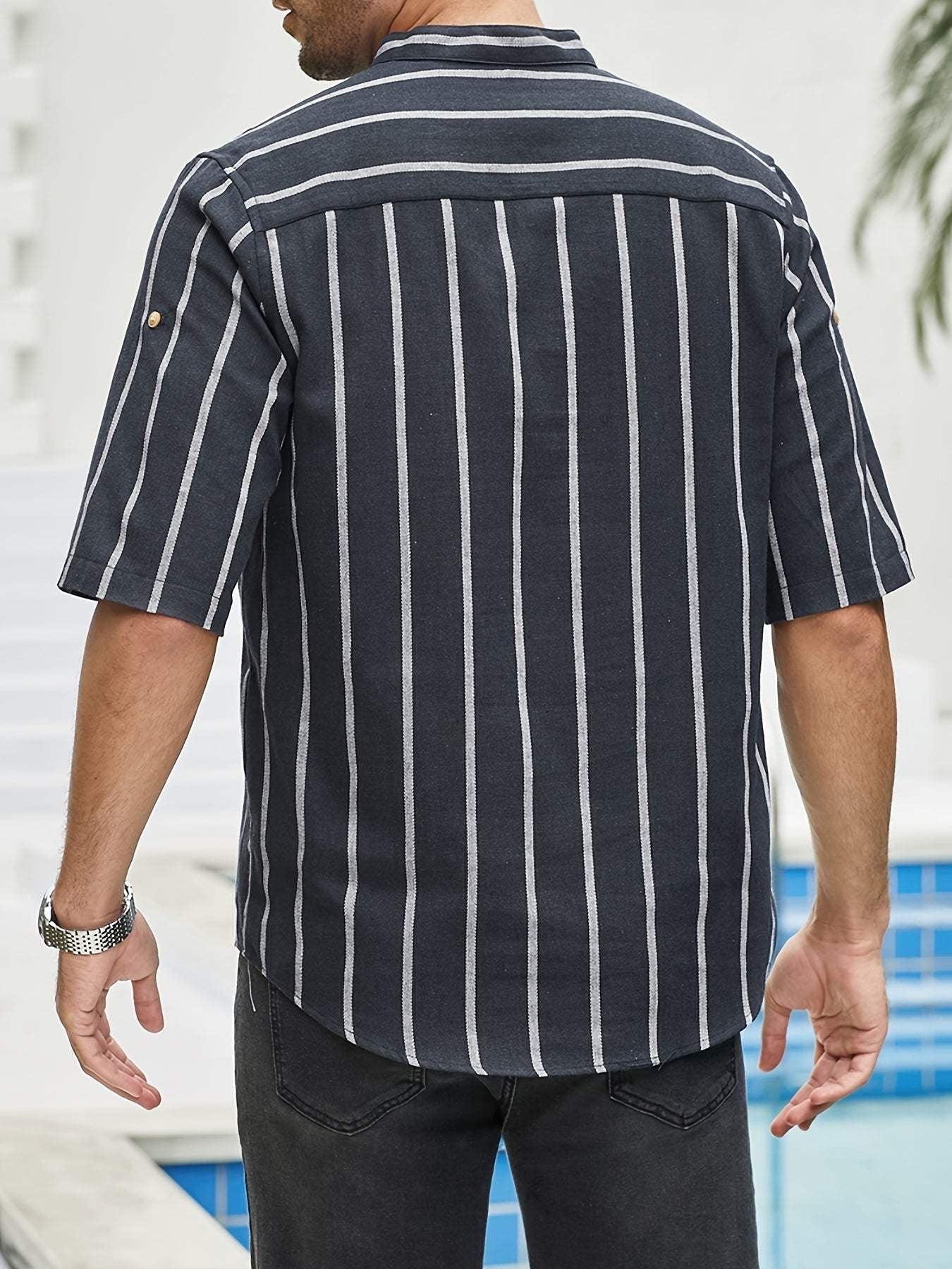 Simon shirt - Blue back view