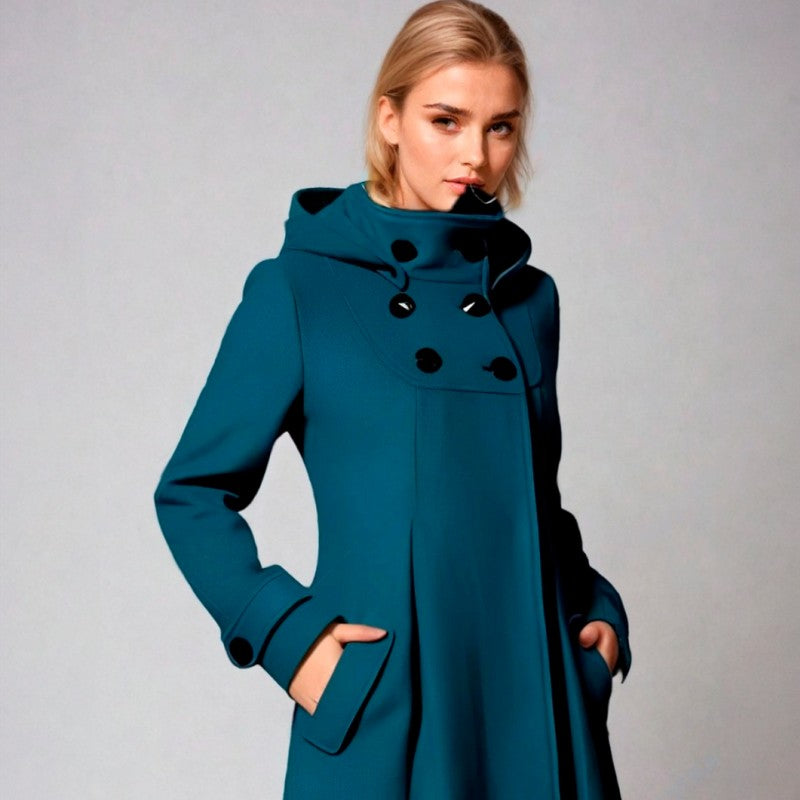 Susanna coat - Blue hood detail