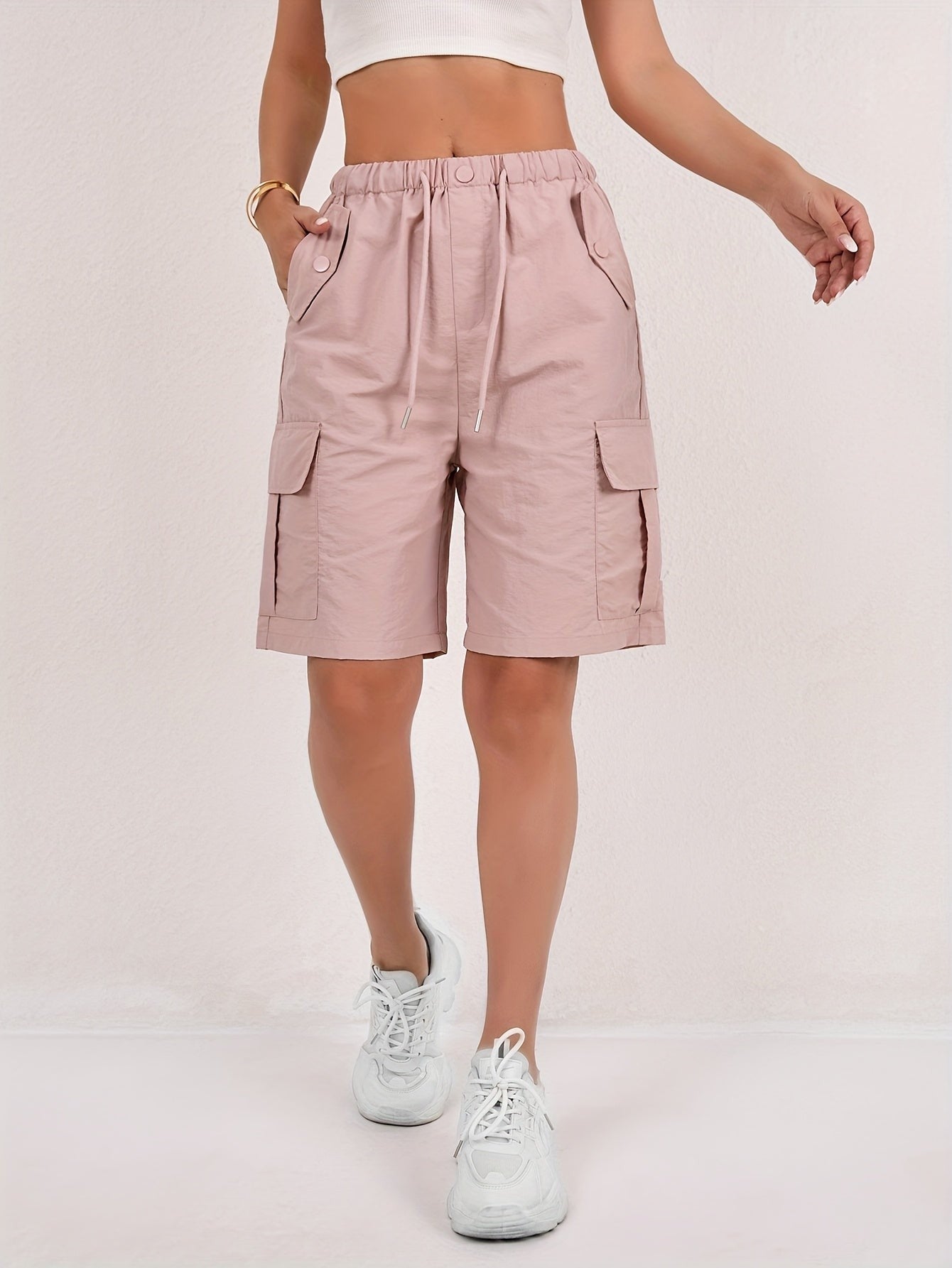 Inez bermuda cargo shorts - Pink