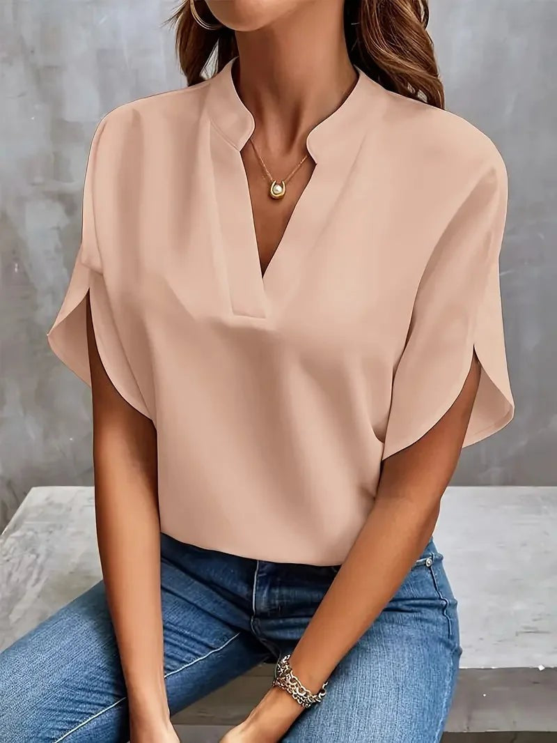 Clara v neck blouse - Pink