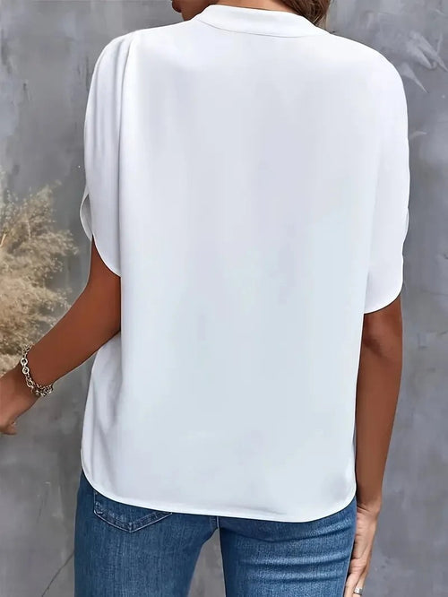 Clara v neck blouse - White