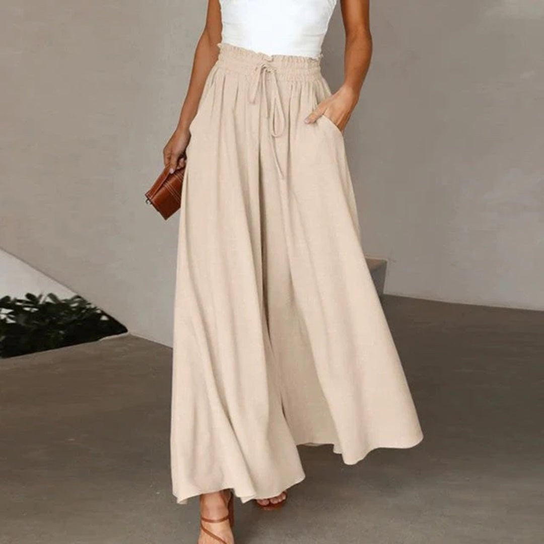 June palazzo linen pants - Beige