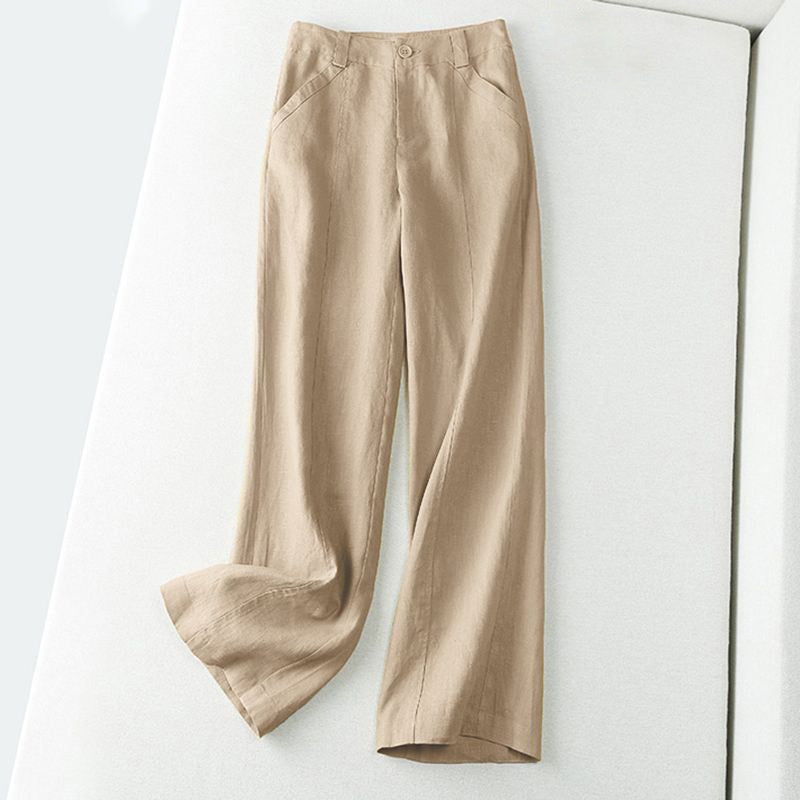 Mae palazzo linen pants - Beige