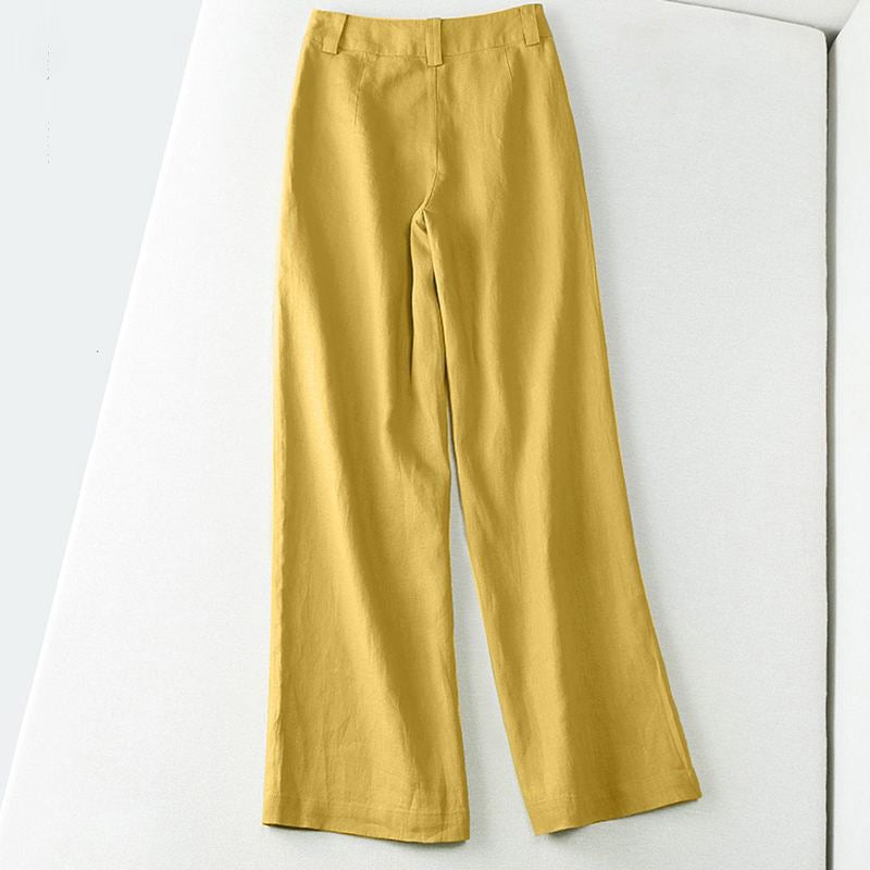 Mae palazzo linen pants - detail