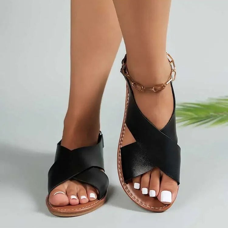 Ava flat sandals - detail